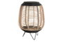 DKD Home Decor Portavelas de Bambú y Cristal Marrón Natural 32x32x43 cm