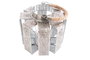 DKD Home Decor Portavelas Metal y Cuerda Plateado 21x21x23 cm