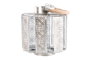 DKD Home Decor Portavelas Metal y Cuerda Plateado 21x21x23 cm