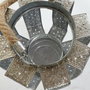 DKD Home Decor Portavelas Metal y Cuerda Plateado 21x21x23 cm