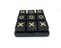 Juego Tres en Raya DKD Home Decor Negro Blanco Resina Latón (21 x 21 x 7 cm)