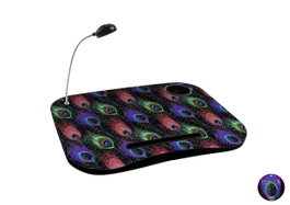 DKD Home Decor Bandeja LED Plumas Pavo Real Negro