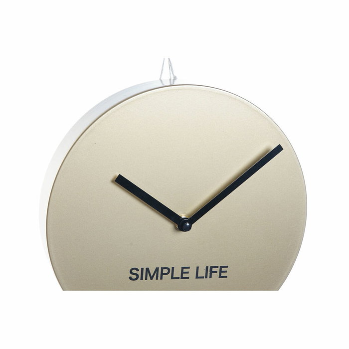DKD Home Decor Reloj de Pared de Hierro con Péndulo Dorado