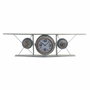 DKD Home Decor Reloj de Pared Avión Gris Oscuro