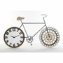 DKD Home Decor Reloj de Pared Bicicleta Negro y Natural