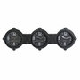 DKD Home Decor Reloj de Pared Hierro y Cristal Negro 58x18x6,5 cm
