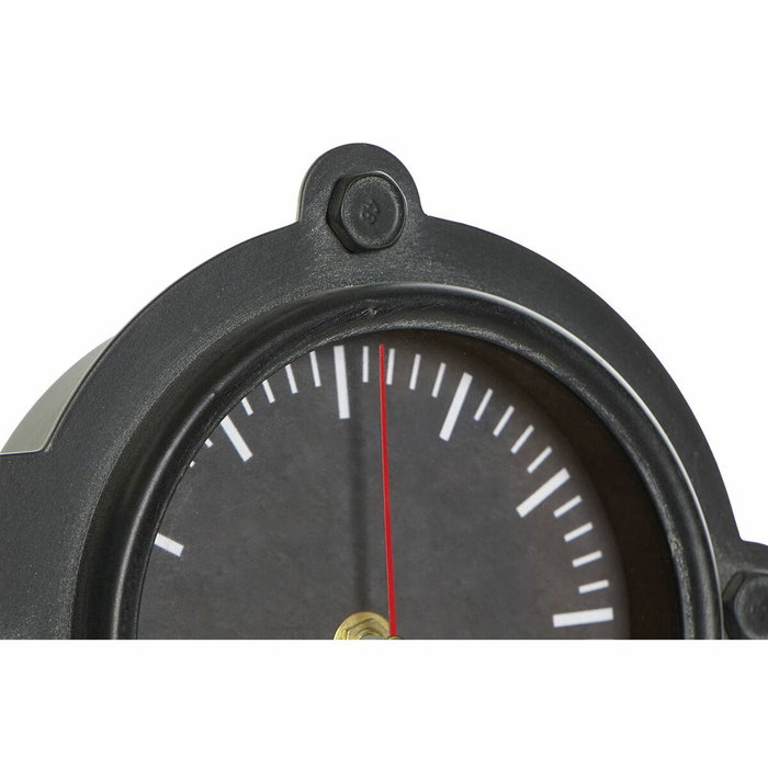 DKD Home Decor Reloj de Sobremesa Vintage en Hierro y Cristal Negro