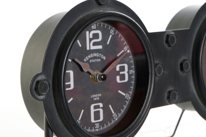 DKD Home Decor Reloj Sobremesa Vintage Negro Dorado Hierro Cristal 7 x 20 x 38 cm DKD Home Decor Reloj Sobremesa Vintage Negro Dorado Hierro Cristal 7 x 20 x 38 cm