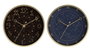 DKD Home Decor Set de 2 Relojes de Pared de Aluminio Dorado Surtido