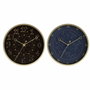 DKD Home Decor Set de 2 Relojes de Pared de Aluminio Dorado Surtido