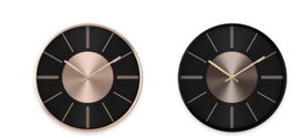 DKD Home Decor Reloj de Pared de Aluminio 30x30 cm (Pack de 2, Colores Surtidos)