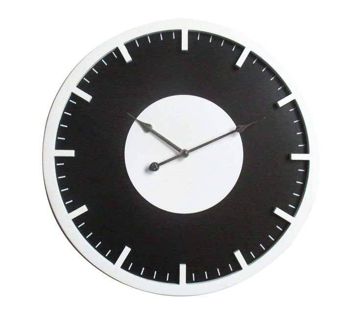 DKD Home Decor Reloj de Pared Vintage Negro Blanco 50 x 50 cm (2 Unidades)