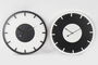 DKD Home Decor Reloj de Pared Vintage Negro Blanco 50 x 50 cm (2 Unidades)