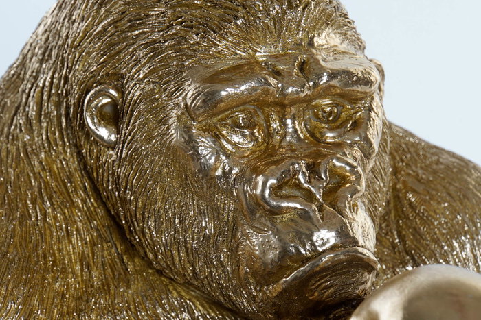 DKD Home Decor Figura de Gorila Dorado en Resina