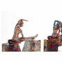 DKD Home Decor Set de 4 Figuras Home Yoga en Resina Multicolor