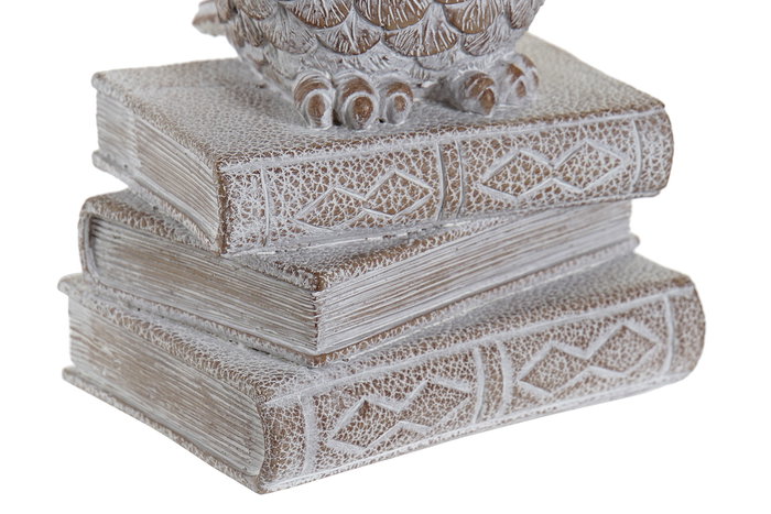 DKD Home Decor Figura Búho Blanco Resina 11 x 11 x 20 cm (3 Unidades)