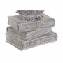 DKD Home Decor Set de 3 Figuras de Búho Decapé Blanco en Resina