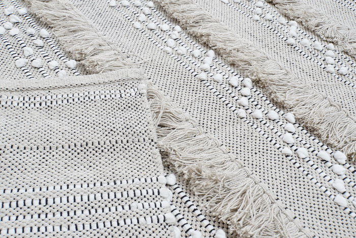 DKD Home Decor Alfombra de Algodón Dodoma 160x230 cm Negro/Blanco