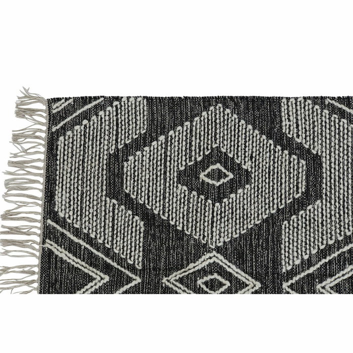 DKD Home Decor Alfombra de Algodón Dodoma 160x230 cm Negro/Blanco
