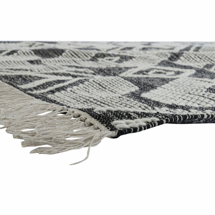 DKD Home Decor Alfombra de Algodón Dodoma 160x230 cm Negro/Blanco