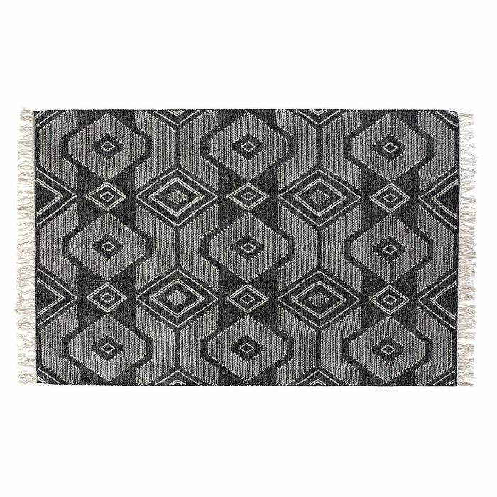 DKD Home Decor Alfombra de Algodón Dodoma 160x230 cm Negro/Blanco