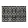 DKD Home Decor Alfombra de Algodón 200x290x1 con Flecos Negro y Blanco