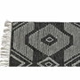 DKD Home Decor Alfombra de Algodón 200x290x1 con Flecos Negro y Blanco