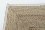 DKD Home Decor Alfombra Scandi Marron Claro Blanco Yute Algodon Polyester 180 x 120 cm