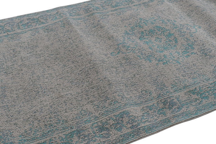 DKD Home Decor Alfombra de Pasillo Aladin 60x240x1 cm Beige, Gris, Verde Jade