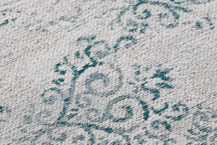 DKD Home Decor Alfombra de Pasillo Angel Azul y Blanco 60x240x1 cm