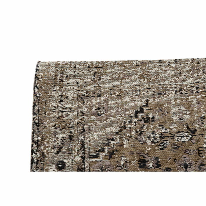 DKD Home Decor Alfombra de Pasillo Bidjar Marrón, Blanco y Negro