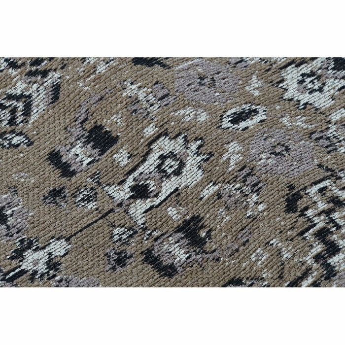 DKD Home Decor Alfombra de Pasillo Bidjar Marrón, Blanco y Negro