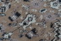 DKD Home Decor Alfombra de Pasillo Bidjar Marrón, Blanco y Negro