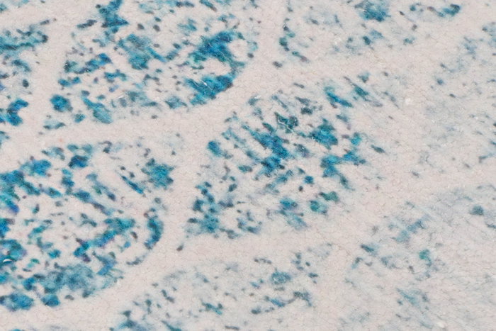 DKD Home Decor Alfombra Árabe Atusa Azul 240 x 60 cm Chenilla y Algodón