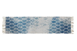 DKD Home Decor Alfombra Árabe Atusa Azul 240 x 60 cm Chenilla y Algodón