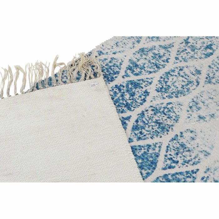 DKD Home Decor Alfombra de Chenilla Azul 60x240x1 cm para Pasillo