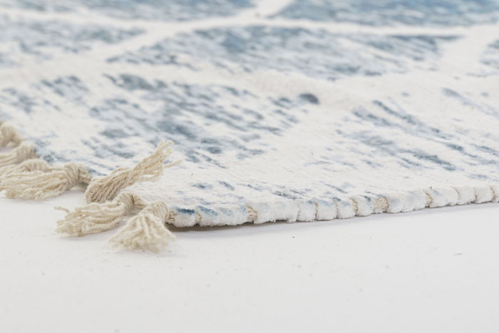 DKD Home Decor Alfombra Árabe Atusa Azul Blanco 230 x 160 cm DKD Home Decor Alfombra Árabe Atusa Azul Blanco 230 x 160 cm