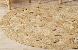 DKD Home Decor Alfombra de Yute Maru 200x200 cm Natural