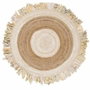 DKD Home Decor Alfombra de Algodón y Yute 200x200 cm con Flecos