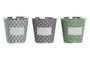 Vela DKD Home Decor Verde 8 x 7.5 x 8 cm Set de 3