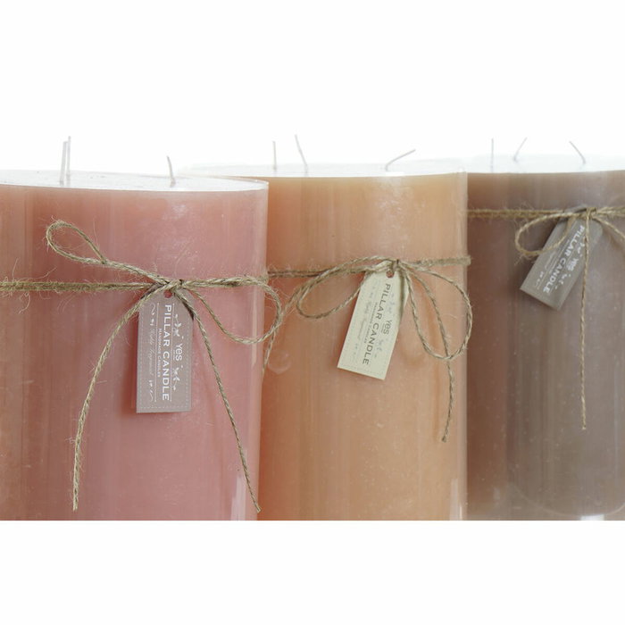 DKD Home Decor Set de 3 Velas de Cera Parafina Rustik AW Surtidas