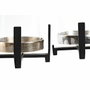 DKD Home Decor Portavelas de Aluminio y Cristal 15x15x28 cm Surtido de 2 Unidades