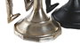 DKD Home Decor Candelabro Moderno Champan Negro Aluminio 10 x 27 x 12 cm (2 Unidades)