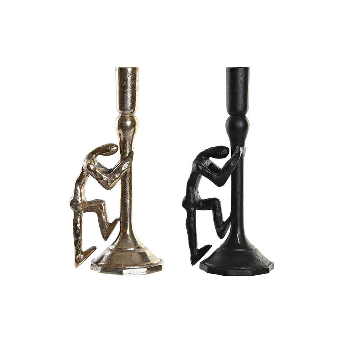 DKD Home Decor Candelabro de Aluminio Figura Humana Surtido de 2 Unidades DKD Home Decor Candelabro de Aluminio Figura Humana Surtido de 2 Unidades