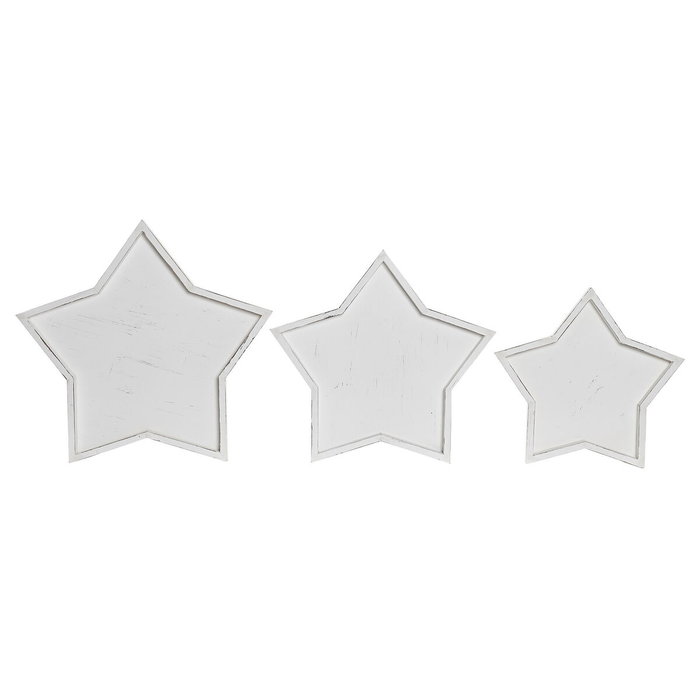 DKD Home Decor Centro de Mesa Shabby Blanco Madera Set de 3 Piezas 54 x 3 x 57 cm DKD Home Decor Centro de Mesa Shabby Blanco Madera Set de 3 Piezas 54 x 3 x 57 cm