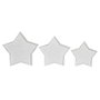 DKD Home Decor Centro de Mesa Shabby Blanco Madera Set de 3 Piezas 54 x 3 x 57 cm
