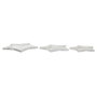 DKD Home Decor Centro de Mesa Shabby Blanco Madera Set de 3 Piezas 54 x 3 x 57 cm