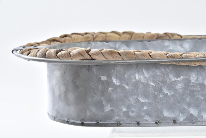 DKD Home Decor Centro Mesa Cottage Gris Marron 26 x 7 x 51 cm Set de 2