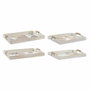DKD Home Decor Set de 2 Bandejas MDF y 2 Jarrones Surtidos