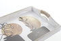 DKD Home Decor Set de 2 Bandejas MDF y 2 Jarrones Surtidos